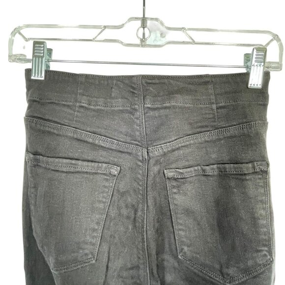 J Brand Natasha Skinny Button-Fly Hi-Rise Jeans in Seriously Black Size 25 - Picture 14 of 16